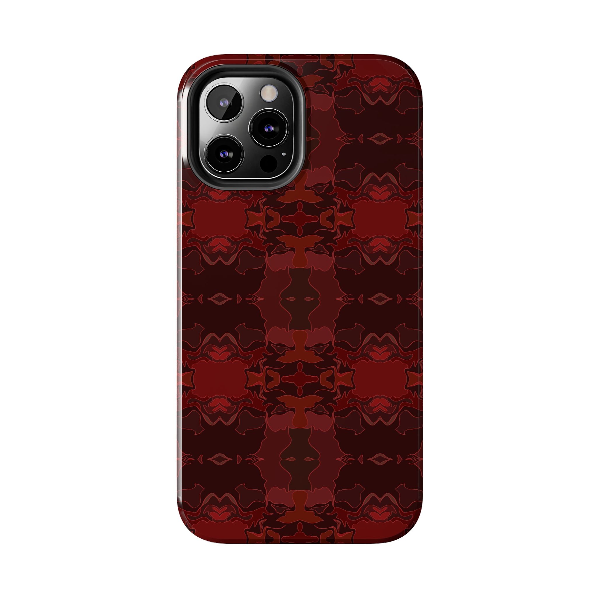 Tough Phone Cases - Red Kaleidoscope Pattern