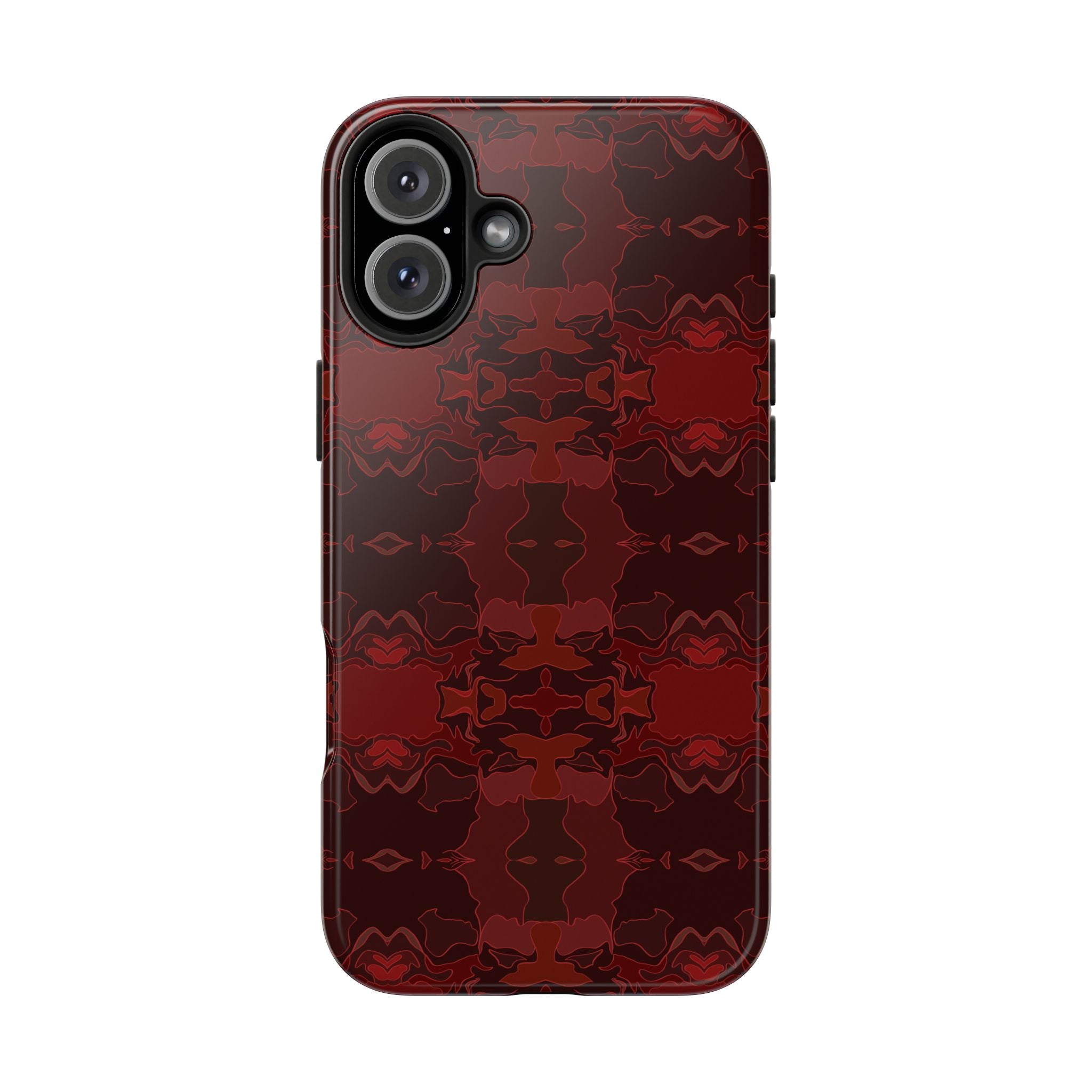 Tough Phone Cases - Red Kaleidoscope Pattern