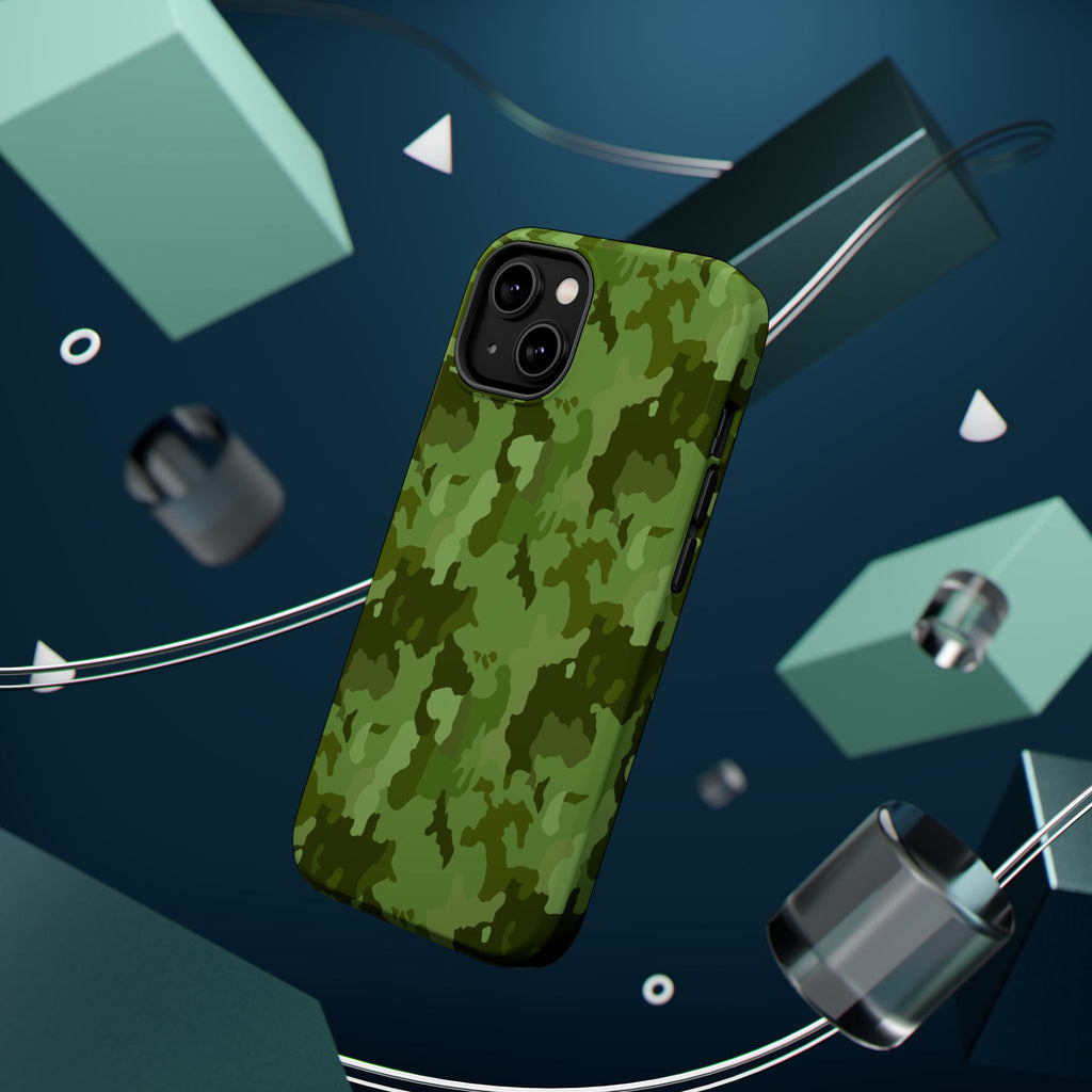 Magnetic Impact-Resistant Cases - Green Camo