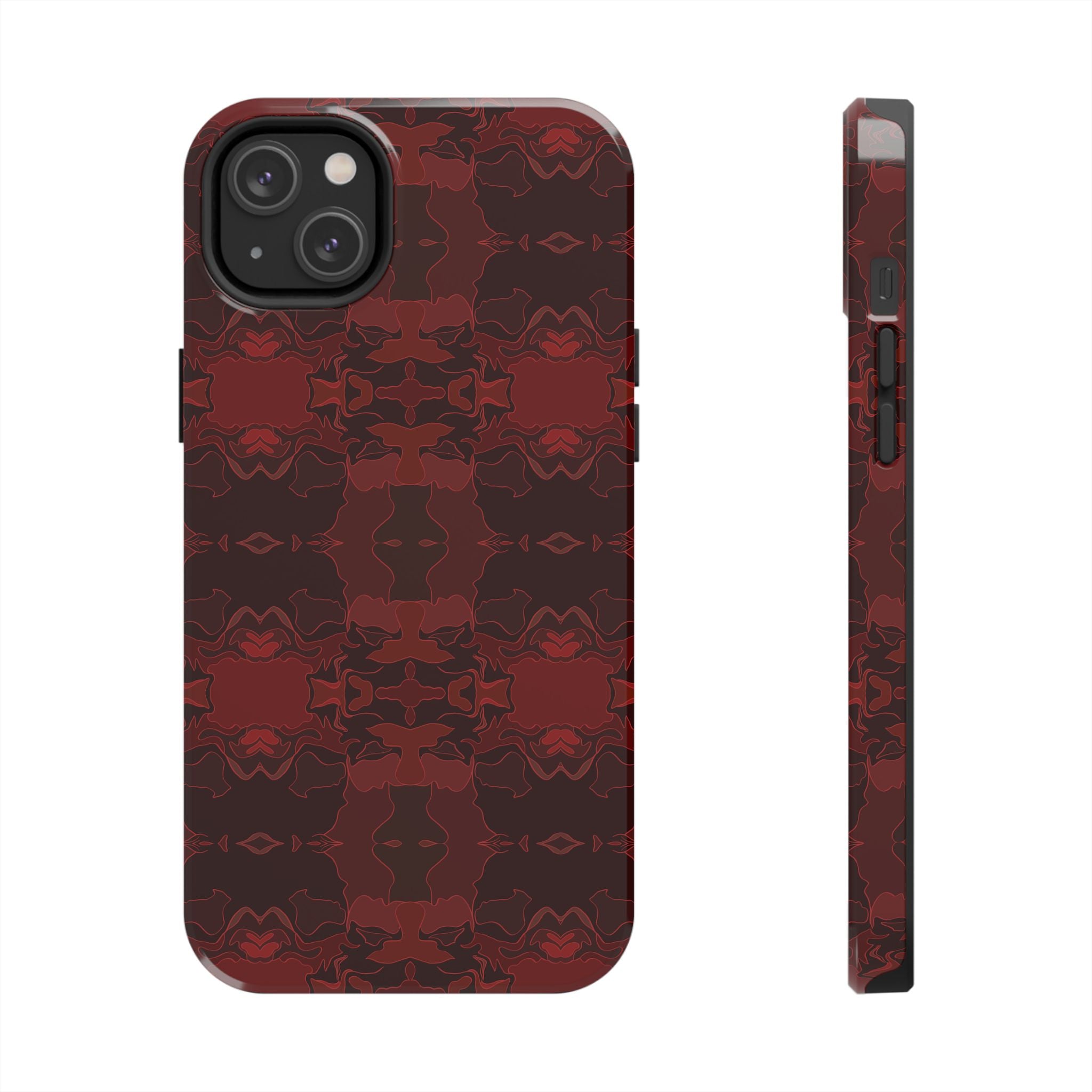 Tough Phone Cases - Red Kaleidoscope Pattern